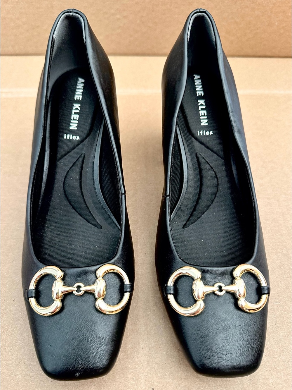 Anne Klein iFlex Black Horsebit 3” Heels